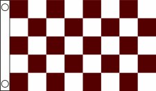 TCF 5X3 Checker Flag Maroon White
